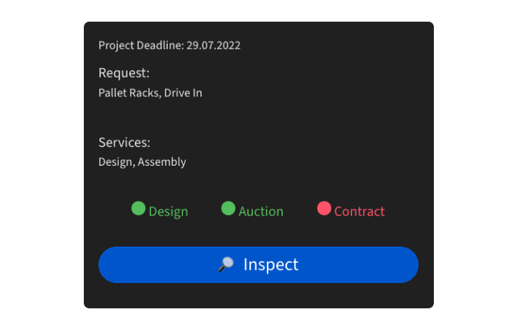 Your projects at a glance
Review your request and make changes in your dashboard.